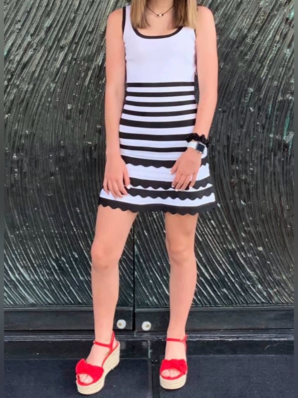 Guess Black and White Mini Dress Women’s XS